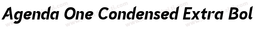 Agenda One Condensed Extra Bold It字体转换